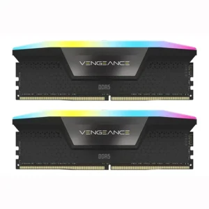 رم دسکتاپ DDR5 کورسیر دو کاناله 6400 مگاهرتز CL32 مدل VENGEANCE RGB ظرفیت 32 گیگابایت